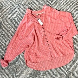 Anthropologie Pink/Rose Button Down
